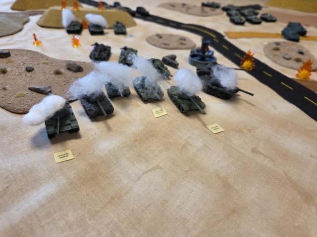 Destroyed Egyptian Tank company At The road junction
