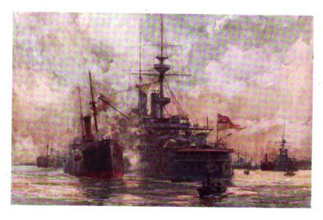 Coaling a battleship